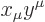 \begin{displaymath}
x_\mu y^\mu
\end{displaymath}