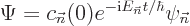 \begin{displaymath}
\Psi = c_{\vec n}(0) e^{-{\rm i}E_{\vec n}t /\hbar} \psi_{\vec n}
\end{displaymath}