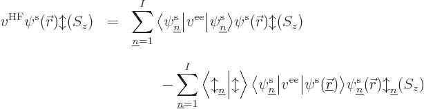 \begin{eqnarray*}
v^{\rm HF} \pe/{\skew0\vec r}/b/z/ & = & \sum_{{\underline n}...
.../v^{\rm ee}}\right\rangle} \pe{\underline n}/{\skew0\vec r}/b/z/
\end{eqnarray*}