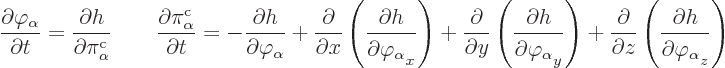 \begin{displaymath}
\frac{\partial\varphi_\alpha}{\partial t}
= \frac{\partial...
...\left(\frac{\partial h}{\partial\varphi_\alpha\strut_z}\right)
\end{displaymath}