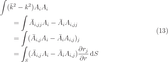 $\parbox{400pt}{\hspace{11pt}\hfill$\displaystyle
\begin{array}{l}
\displaysty...
... A_{i,j})
\frac{\partial r_j}{\partial r} { \rm d}S
\end{array} $\hfill(13)}$