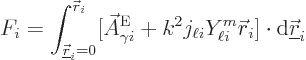 \begin{displaymath}
F_i = \int_{{\underline{\skew0\vec r}}_i=0}^{{\skew0\vec r}...
...{m}{\skew0\vec r}_i] \cdot {\rm d}{\underline{\skew0\vec r}}_i
\end{displaymath}