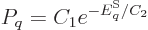 \begin{displaymath}
P_q = C_1 e^{-{\vphantom' E}^{\rm S}_q/C_2}
\end{displaymath}