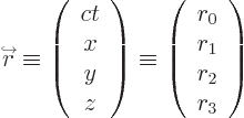 \begin{displaymath}
\kern-1pt{\buildrel\raisebox{-1.5pt}[0pt][0pt]
{\hbox{\hspa...
... \left(\begin{array}{c}r_0\ r_1\ r_2\ r_3\end{array}\right)
\end{displaymath}