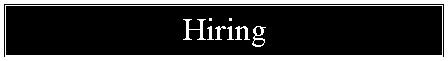 Text Box: Hiring