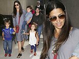 20.OCTOBER.2014 - LOS ANGELES - USA
BRAZILIAN MODEL AND DESIGNER CAMILA ALVES ARRIVES AT LOS ANGELES INTERNATIONAL AIRPORT  WITH HER KIDS LEVI, VIDA, LIVINGSTON AND THEIR GRANDMA COMING FROM AUSTIN.
***STRICTLY NOT AVAILABLE FOR DAILY MAIL ONLINE ***
BYLINE MUST READ : XPOSUREPHOTOS.COM
*AVAILABLE FOR UK SALE ONLY*
***UK CLIENTS - PICTURES CONTAINING CHILDREN PLEASE PIXELATE FACE PRIOR TO PUBLICATION ***
*UK CLIENTS MUST CALL PRIOR TO TV OR ONLINE USAGE PLEASE TELEPHONE 0208 344 2007*