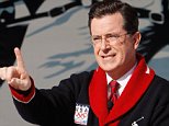 Comedian and talk show host Stephen Colbert acknowledges the crowd while taping an episode of The Colbert Report at Creekside Park on February 18, 2010 in Vancouver, Canada.  (Photo by Kevin C. Cox/Getty Images)