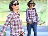 Pregnant Sara Gilbert is all smiles as she leaves a restaurant with a friend in Hollywood. the pregnant actress was seen laughing and smiling as she and a friend were seen talking outside of a Los Angeles restaurant. she wore a plaid shirt \n\nPictured: Sara Gilbert\nRef: SPL870842  201014  \nPicture by: Fern / Splash News\n\nSplash News and Pictures\nLos Angeles: 310-821-2666\nNew York: 212-619-2666\nLondon: 870-934-2666\nphotodesk@splashnews.com\n