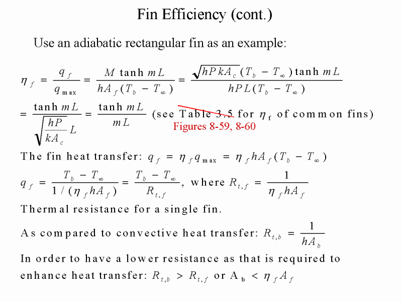 Fin Efficiency Cont