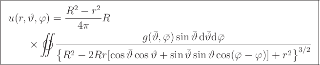 \begin{displaymath}
\fbox{$\displaystyle
\begin{array}{l}
\displaystyle
...
...rphi-\varphi)]
+ r^2
\right\}^{3/2}}
\end{array}
$} %
\end{displaymath}