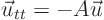 \begin{displaymath}
\vec u_{tt} = - A \vec u
\end{displaymath}