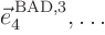 $\vec e_4^{ \rm BAD,3},\ldots$