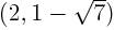 $(2,1-\sqrt7)$