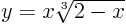 $y=x\sqrt[3]{2-x}$
