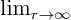 $\lim_{r\to\infty}$
