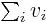 $\sum_i v_i$