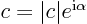 $c=\vert c\vert e^{{\rm i}\alpha}$
