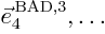 $\vec e_4^{ \rm BAD,3},\ldots$