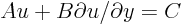 $Au+B\partial u/\partial y=C$