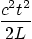 \begin{displaymath}
\frac{c^2t^2}{2L}
\end{displaymath}