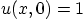 \begin{displaymath}
u(x,0)=1
\end{displaymath}