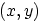 $(x,y)$