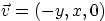 $\vec v=(-y,x,0)$