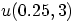 $u(0.25,3)$