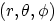 $(r,\theta,\phi)$