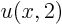 $u(x,2)$