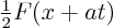 $\frac12F(x+at)$