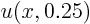$u(x,0.25)$