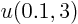 $u(0.1,3)$