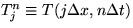 $T^n_j \equiv T(j\Delta x, n\Delta t)$