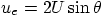 $u_e=2U\sin\theta$
