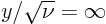 $y/\sqrt{\nu}=\infty$