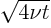 $\sqrt{4\nu t}$