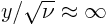 $y/\sqrt{\nu}\approx\infty$