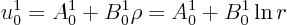 \begin{displaymath}
u^1_0 = A^1_0 + B^1_0 \rho = A^1_0 + B^1_0 \ln r
\end{displaymath}