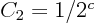 $C_2=1/2^c$