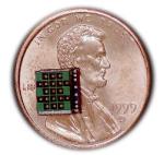 Digital Micro-Propulsion Prototype Chip on a Penny (44k JPEG)