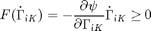 $$F(\dot{\Gamma}_{iK}) = -\frac{\partial \psi}{\partial \Gamma_{iK}}
\dot{\Gamma}_{iK} \ge 0$$